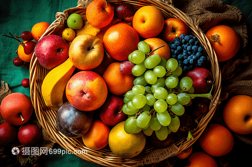 五顏六色的水果攝影圖 大自然調色盤的視覺盛宴