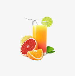 健康生活，從一杯新鮮果汁開始 千庫網高清水果PNG素材免費下載